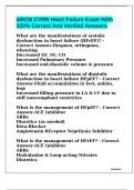 ABCM CVRN Heart Failure Exam With 100% Correct And Verified Answers