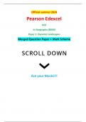 Official summer 2024 Pearson Edexcel 8GE0/01 GCE In Geography (8GE0) Paper 1: Dynamic Landscapes Merged Question Paper + Mark Scheme