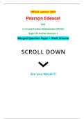 Official summer 2024 Pearson Edexcel 9FM0/3D GCE In A Level Further Mathematics (9FM0) Paper 3D Further Decision 1 Merged Question Paper + Mark Scheme