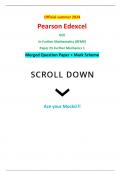 Official summer 2024 Pearson Edexcel 8FM0/25 GCE In Further Mathematics (8FM0) Paper 25 Further Mechanics 1 Merged Question Paper + Mark Scheme