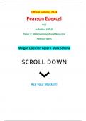 Official summer 2024 Pearson Edexcel 9PL0/02 GCE In Politics (9PL0) Paper 2: UK Government and Non-core Political Ideas Merged Question Paper + Mark Scheme