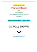 Official summer 2024 Pearson Edexcel 9SP0/02 GCE In Spanish (9SP0) Paper 02 Written response to works and translation Merged Question Paper + Mark Scheme