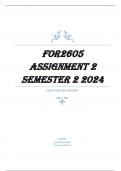 FOR2605 ASSIGNMENT 2 SEMESTER 2 2024 (COMPLETE ANSWERS) TRUSTED Complete, trusted solutions and explanations.