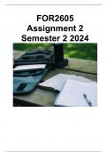 FOR2605 Assignment 2 Semester 2 2024 - DUE 19 September 2024 ; 100% TRUSTED Complete, trusted solutions and explanations