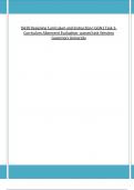 D630 Designing Curriculum and Instruction I GGN1 Task 3- Curriculum Alignment Evaluation- passed task Western Governors University