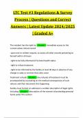 LTC Test #3 Regulations & Survey Process | Questions and Correct Answers | Latest Update 2024/2025 | Graded A+