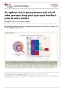 Arrhythmic risk in young women with mitral valve prolapse