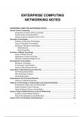 ENTERPRISE COMPUTING NETWORKING NOTES