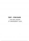 TEST – ITEM BANK    FOR DECK OFFICER  AT MANAGEMENT LEVEL 