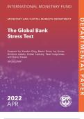 The Global Bank Stress Test