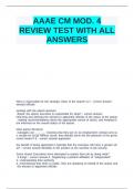 AAAE CM MOD. 4 REVIEW TEST WITH ALL ANSWERS