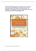 TEST BANK Philosophies and Theories for Advanced Nursing Practice 4th Edition by Butts & Rich, All Chapters 1-26 Chapters Covered, Verified Latest Newest 2024 Edition ISBN 9781284228823 Pdf