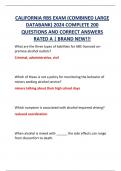 CALIFORNIA RBS EXAM (COMBINED LARGE  DATABANK) 2024 COMPLETE 200  QUESTIONS AND CORRECT ANSWERS  RATED A | BRAND NEW!!! 