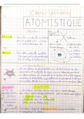 Résumé du cours d'atomistique de Biochimie I