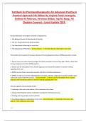 Test Bank for Pharmacotherapeutics for Advanced Practice A Practical Approach 5th Edition By Virginia Poole Arcangelo, Andrew M Peterson, Veronica Wilbur, Tep M. Kang/ All Chapters Covered – Latest Update 2024.