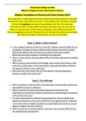 EXAM Q&A - Questions & Answers - UCL - University College London - MSc Crime and Forensic Science - Foundations of Security and Crime Science