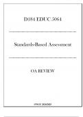 (WGU D184) - EDUC 5064 Standards-Based Assessment - OA Review 20242025