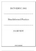 (WGU D179) - EDUC 5061 Data-Informed Practices - OA Review 20242025.