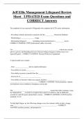 Jeff Ellis Management Lifeguard Review  Sheet UPDATED Exam Questions and  CORRECT Answers