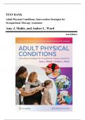 Test Bank - Adult Physical Conditions: Intervention Strategies for Occupational Therapy Assistants, 2nd Edition (Mahle, 2023), Chapter 1-41 | All Chapters