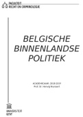 SV: Belgische binnenlandse politiek