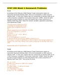 STAT 200 Week 5 Homework Problems / STAT200 Week 5 Homework Problems (V1): Questions & Answers (NEW, 2021)(Verified Answers, Already Graded A)