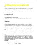 STAT 200 Week 6 Homework Problems / STAT200 Week 6 Homework Problems (V1): Questions & Answers (NEW, 2021)(Verified Answers, Already Graded A)