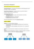 Summary  Organisational Behaviour & Human Resource Management