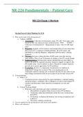 NR226 / NR-226 Exam 1 Review (Latest 2021): Fundamentals [Patient Care] - Chamberlain