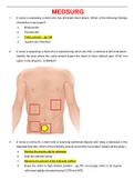 Exam (elaborations) MEDSURG PRACTICE QUESTIONS 