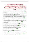 FHA Final Exam Latest Review Comprehensive Questions with Correct Answers Guaranteed Pass Graded Perfect Score