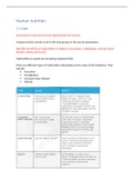 Summary notes for CIE IGCSE Biology Topic 7: Human nutrition