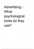 Advertising - What psychological tricks do they use?