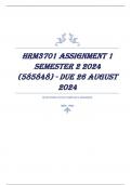 HRM3701 Assignment 1 Semester 2 2024 (585848) - DUE 26 August 2024