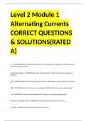 Level 2 Module 1 Alternating Currents CORRECT QUESTIONS & SOLUTIONS(RATED A)