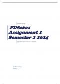 FIN2601 Assignment 1 Semester 2 2024