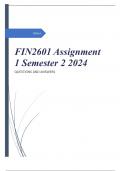 FIN2601 Assignment 1 Semester 2 2024