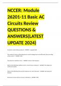 NCCER: Module 26201-11 Basic AC Circuits Review QUESTIONS & ANSWERS(LATEST UPDATE 2024)