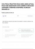 CNA FINAL PRACTICE EXAM 2024-2025 ACTUAL EXAM 100 QUESTIONS AND CORRECT DETAILED ANSWERS (VERIFIED ANSWERS) |ALREADY GRADED A+