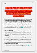 IHSA By-Law Coaching Certification Exam Questions with Correct Verified Solutions 100% Guaranteed Pass (Latest Update)