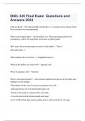 BIOL 325 Final Exam  Questions and Answers 2024