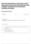 HESI RN FUNDAMENTALS EXIT EXAM LATEST 2024-2025 ACTUAL EXAM 100 QUESTIONS AND CORRECT ANSWERS WITH RATIOANLES (VERIFIED ANSWERS) 