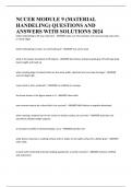 NCCER MODULE 9 (MATERIAL HANDELING) QUESTIONS AND ANSWERS WITH SOLUTIONS 2024