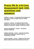 Praxis PA Gr 4-8 Core Assessment test (181 questions and answers).