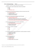 NURs 283 Pathophysiology Quiz 2 Prep Guide