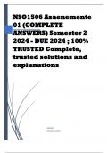 NSO1506 Asaenemente 01 (COMPLETE ANSWERS) Semester 2 2024 - DUE 2024 ; 100% TRUSTED Complete, trusted solutions and explanations.