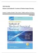 Test Bank - Brunner and Suddarths Textbook of Medical Surgical Nursing, 12th Edition (Smeltzer, 2010), Chapter 1-72 | All Chapters