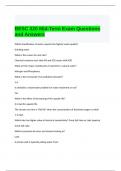 BESC 320 Mid-Term Exam Questions and Answers