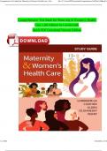 Comprehensive Test Bank for Maternity & Women’s Health Care, 13th Edition by Lowdermilk -  9780323810203 Newest Edition 2025 Quick PDF Download