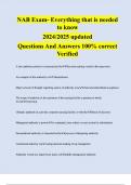 NAB Exam- Everything that is needed to know 2024 2025 updated Questions And Answers 100% correct Verified